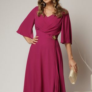 rochie-midi-magenta-din-triplu-voal-cu-decolteu-in-v-si-maneci-scurte-evazate-1467463-1152931-4.jpeg Rochie midi magenta din triplu voal cu decolteu in V si maneci scurte evazate