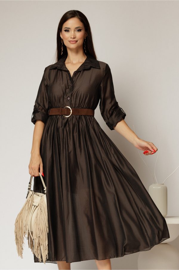 rochie-midi-maro-intens-din-tencel-si-curea-maro-in-talie-1487500-1160854-4.jpeg Rochie midi maro intens din tencel si curea maro in talie