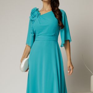 rochie-midi-turcoaz-din-voal-cu-decolteu-asimetric-si-floare-la-bust-1478362-1159054-4.jpeg Rochie midi turcoaz din voal cu decolteu asimetric si floare la bust