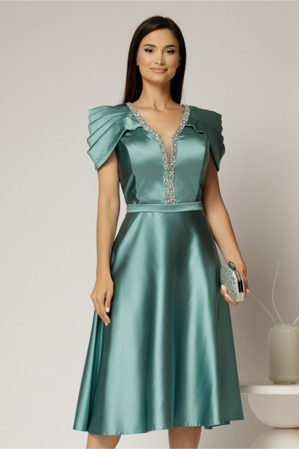 rochie-midi-verde-mint-din-tafta-cu-aplicatii-la-decolteu-si-pliuri-la-maneci-1477228-1157530-4.jpeg Rochie midi verde mint din tafta cu aplicatii la decolteu si pliuri la maneci