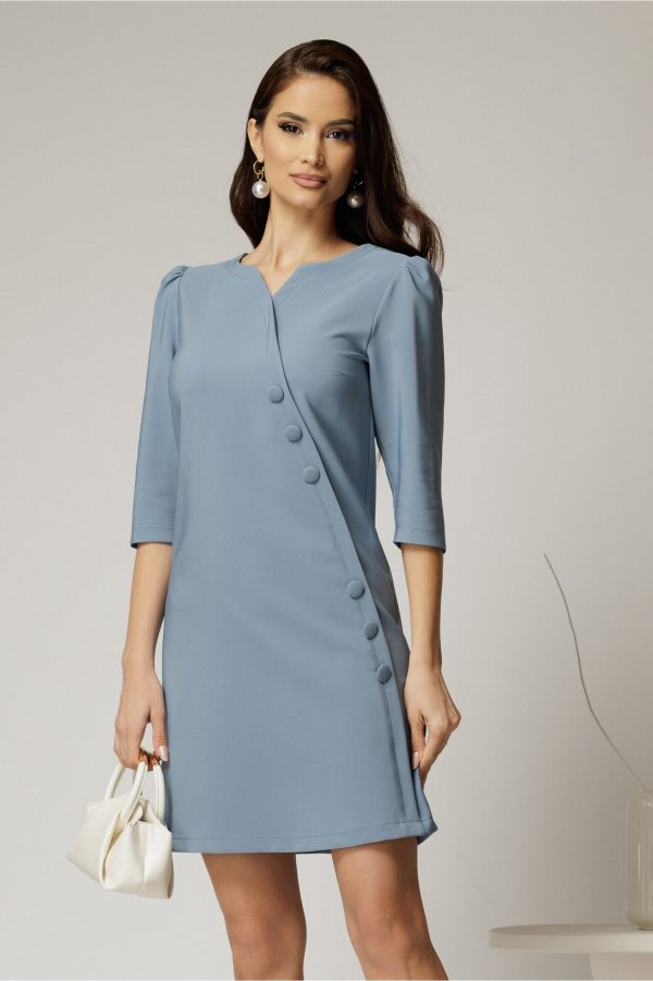 rochie-scurta-bleu-cu-nasturi-decorativi-si-croi-cambrat-1434244-1139023-4.jpeg Rochie scurta bleu cu nasturi decorativi si croi cambrat