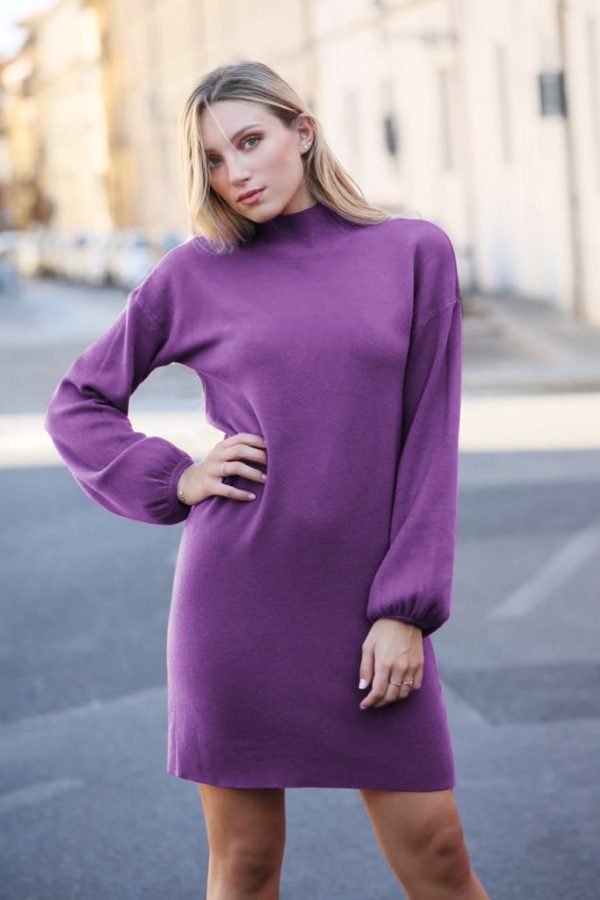 rochie-scurta-tricotata-cu-maneca-bufanta-fucsia-copie-552125.jpg Rochie scurta tricotata cu maneca bufanta, mov