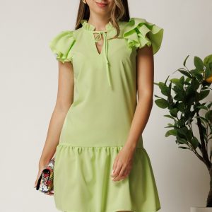 rochie-scurta-verde-lime-din-triplu-voal-cu-croi-cambrat-si-volan-la-baza-1397227-1121941-4.jpeg Rochie scurta verde lime din triplu voal cu croi cambrat si volan la baza