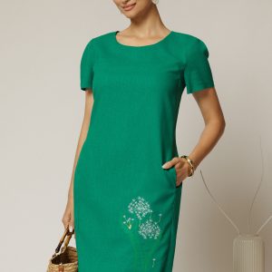 rochie-verde-din-in-cu-flori-brodate-si-croi-drept-1472647-1155487-4.jpeg Rochie verde din in cu flori brodate si croi drept