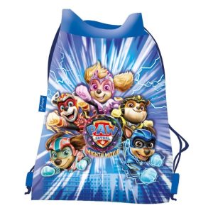 Rucsac cu snur pentru copii Paw Patrol, poliester, albastru, 43x34 cm