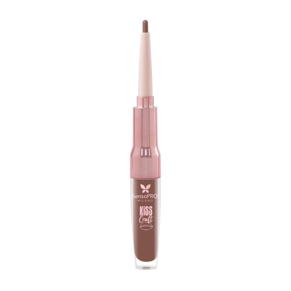 Ruj lichid si creion de buze 2in1 Kiss Craft SensoPRO Milano, Honey