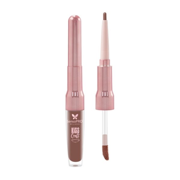 Ruj lichid si creion de buze 2in1 Kiss Craft SensoPRO Milano, Honey