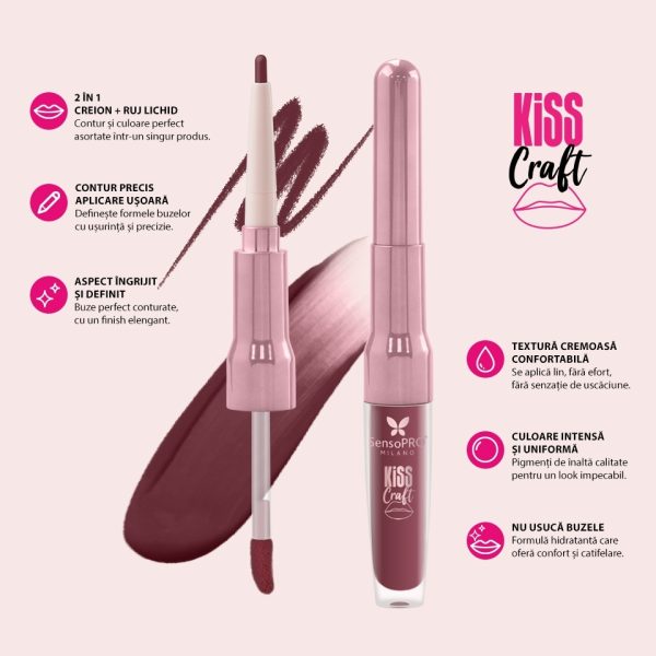 ruj-lichid-si-creion-de-buze-2in1-kiss-craft-sensopro-milano-ruby100324206.jpg Ruj lichid si creion de buze 2in1 Kiss Craft SensoPRO Milano, Ruby
