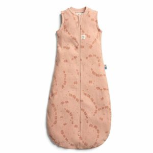 Sac de dormit, ErgoPouch, Jersey, 3-12 luni, 6-10 kg, TOG 0.2, Bumbac organic, Fermoar bidirectional, Lavabil la masina, Croiala slim fit, Certificat non-toxic, Premiat in Australia, Model elefantel, Roz