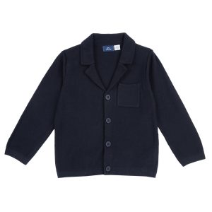 Sacou tricotat copii Chicco, albastru inchis, 11954-68MC