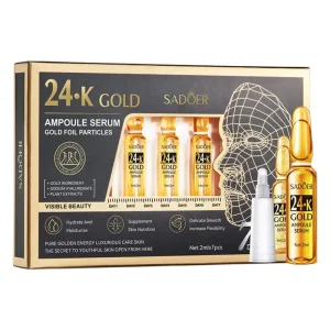Sadoer Ser facial tip fiola cu particule de aur 24K 2 ml x 7 buc