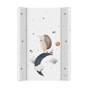 Saltea de infasat, Ceba Baby, Moale, 70 x 50 cm, Suprafata impermeabila, Pentru comode de infasat sau suprafete plane, Fara ftalati, 0 luni+, Hedgehog the Dreamer