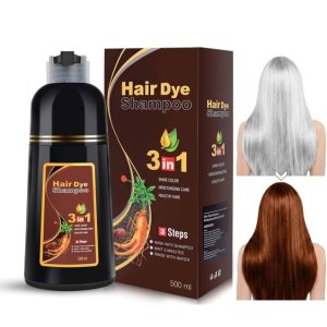 Sampon Colorant 3 in 1 - Saten Castaniu, Acoperire Fire Albe, 500 ml