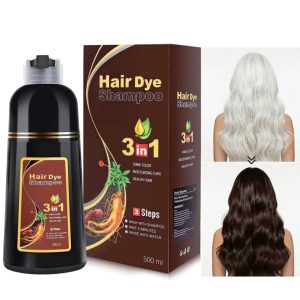 Sampon Colorant 3 in 1 - Saten Inchis, Acoperire Fire Albe, 500 ml
