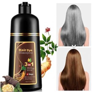 Sampon Colorant Maro Cafea, Acoperire Fire Albe si Regenerare 3 in 1,  4 Coffee, 500 ml