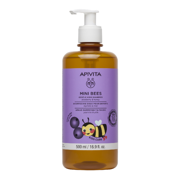 sampon-cu-afine-si-miere-pentru-copii-mini-bees-500-ml-apivita.png Sampon cu afine si miere pentru copii Mini Bees, 500 ml, Apivita