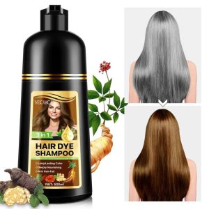 Sampon Colorant Maro, Acoperire Fire Albe si Regenerare 3 in 1,  2 Brown, 500 ml