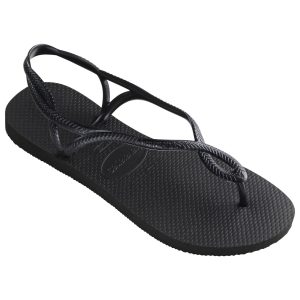 Sandale Havaianas slim din cauciuc natural, negru
