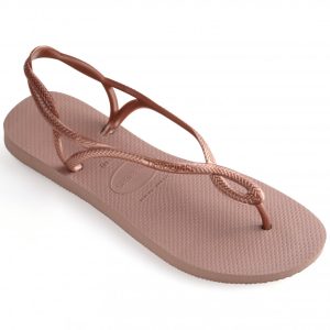 Sandale Havaianas slim din cauciuc natural, roz