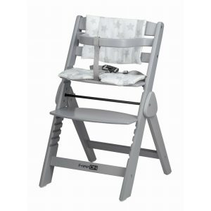 Scaun de masa, FreeON, Finny Fold, 6 luni - 15 Kg, Reglabil pe inaltime, Pernuta, Pliabil, Gray
