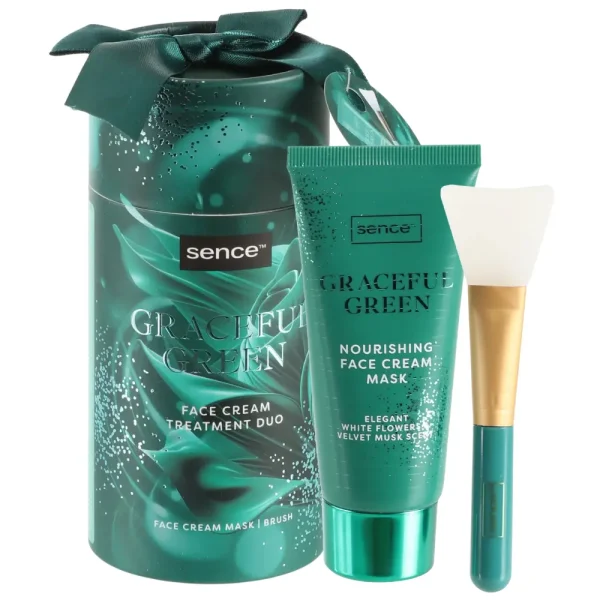 Sence Collection Crema masca de fata +pensula din silicon 50 ml Graceful Green