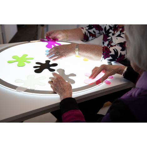 Set 10 figurine translucide Pete de culoare pentru mese si tablete luminoase