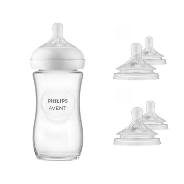 set-1x-biberon-anticolici-philips-avent-natural-response-din-sticla-240-ml-plus1-lunaplus-4-x-tetine-cu-debit-4-mediu-3-luniplus-3258486-4.jpeg Set 1 x biberon anticolici, Philips Avent, Natural Response, Din sticla, 240 ml, 3-6 luni, Debit 3 (mediu), + 4 x tetine cu debit 4 (rapid)