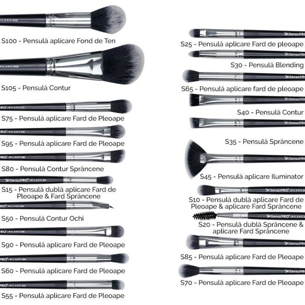 set-20-pensule-machiaj-sensopro-milano-black-silver-borseta-cadou8404170.jpg Set 20 pensule machiaj SensoPRO Milano, Black Silver + Borseta Cadou