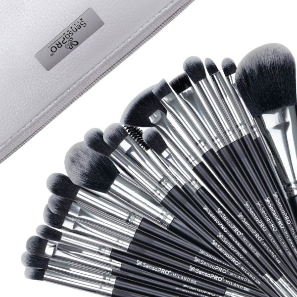 set-20-pensule-machiaj-sensopro-milano-black-silver-borseta-cadou8411004.jpg Set 20 pensule machiaj SensoPRO Milano, Black Silver + Borseta Cadou