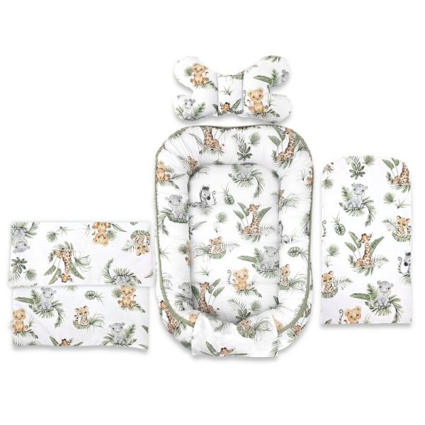 set-4-in-1-cosulet-bebelus-qmini-baby-cocoon-75x55-cm-din-bumbac-certificat-oeko-tex-standard-100-cu-paturica-cu-salteluta-cu-perna-fluture-safari-3374922-4.jpeg Set 4 in 1 Cosulet bebelus, Qmini, Baby Cocoon 75x55 cm, Din bumbac certificat Oeko Tex Standard 100, Cu paturica, Cu salteluta, Cu perna fluture, Safari