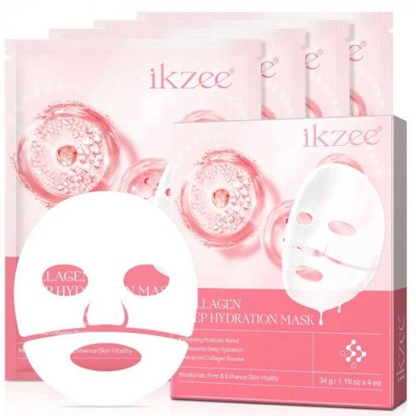 Set 4 Masti cu BIO Colagen, Formula Avansata cu Probiotice, Tehnologie Hydro-Gel, Niacinamide, Acid Hialuronic si Vitamina E