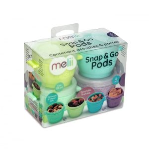 Set 4 Recipiente Silicon SnapGo, Melii, 118 ml
