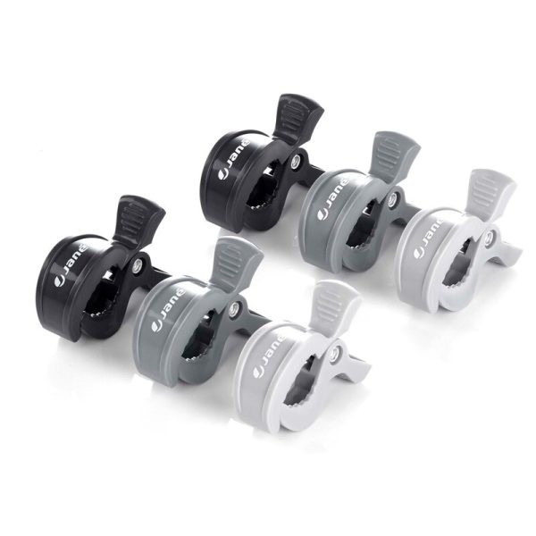 Set 6 clesti pentru carucior, Jane, Multifunctional, Gri si negru