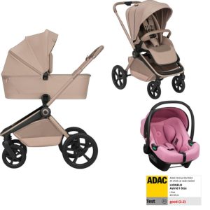 Set Carucior 2 in 1 Lionelo Freya Bej + Scoica Lionelo Astrid Roz