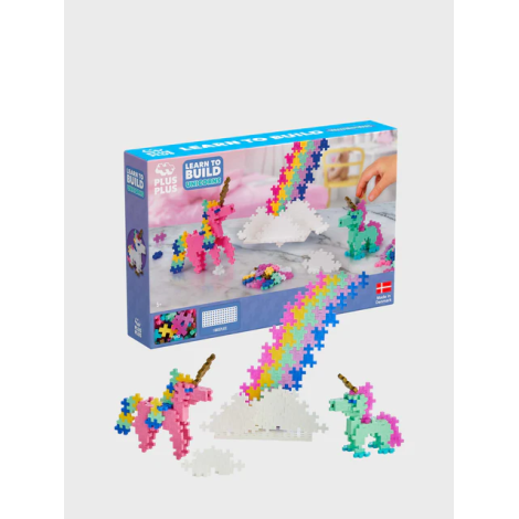 Set constructie Plus-Plus, 275 piese, Invata sa construiesti unicorni
