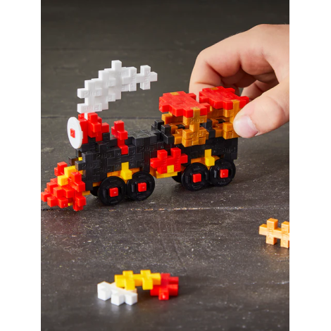 Set constructie Plus-Plus, tub 100 piese, Tren