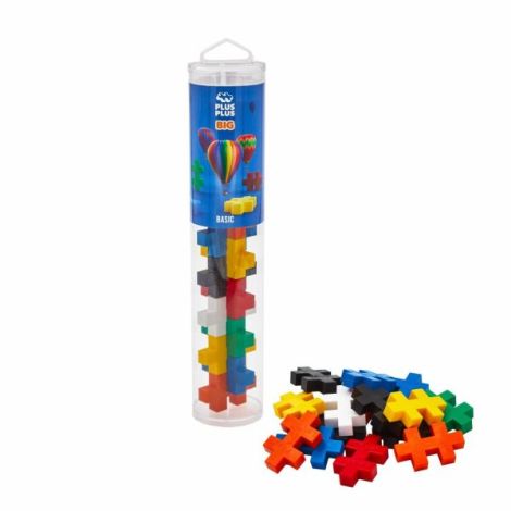Set constructie Plus-Plus, tub 15 piese mari, culori standard