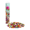 Set constructie Plus-Plus, tub 240 piese, Botanica Mix, culori botanice