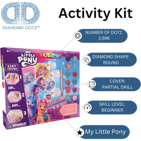Set creativ 6 in 1, My Little Pony, pictura cu diamante