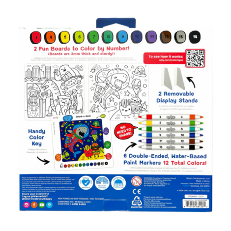 Set creativ de pictura dupa numere cu markere- Aventuri Epice (Set de 8)