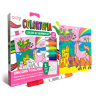 Set creativ de pictura dupa numere cu markere- Taramul Unicornilor (Set de 8)