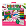 Set creativ de pictura dupa numere cu markere- Taramul Unicornilor (Set de 8)