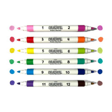 Set creativ de pictura dupa numere cu markere- Taramul Unicornilor (Set de 8)