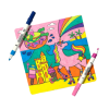 Set creativ de pictura dupa numere cu markere- Taramul Unicornilor (Set de 8)