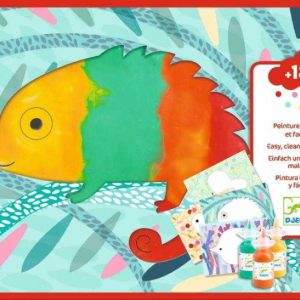 Set creativ Djeco, Bebe apasa si picteaza