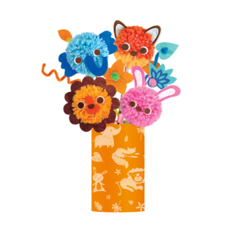 Set creativ Pom Pom - buchet animalute
