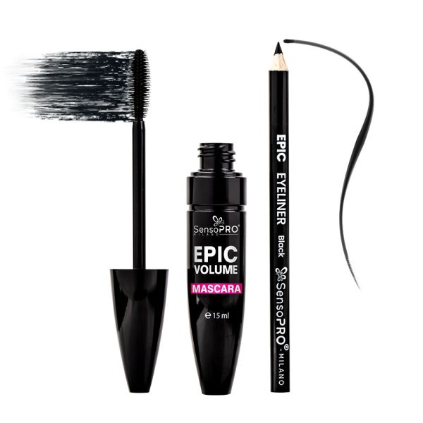 Set Creion Ochi & Mascara SensoPRO Milano Epic Volume - Smokey Eyes Essentials