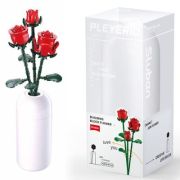 set-de-constructie-sluban-trandafir-rosu.jpg Set de Constructie Flowers Trandafir Rosu, 258 piese, Sluban
