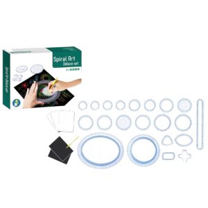 Set Creativ Deluxe Spirograph cu 21 Sabloane si Arte Rzuite