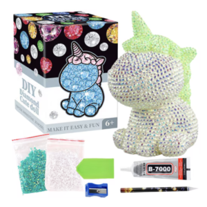 Set DIY Pictura cu Diamante Unicorn 5D 15 cm